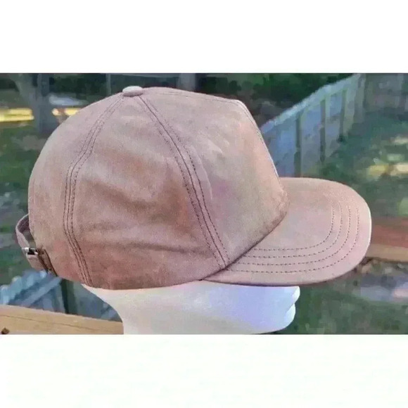 Vintage Henschel Brown Distressed Leather Baseball Cap Hat Made In USA St Louis - Picture 5 of 11